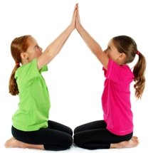 pair work in a Yoga for Kids class